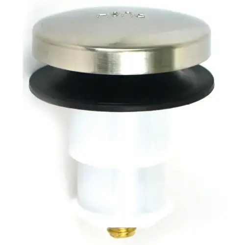 Foot Actuated Bathtub Stopper With 3/8 Pin Adapter Bn Nickel Foot Actuated Bathtub Stopper With 3/8 Pin Adapter Bn Nickel