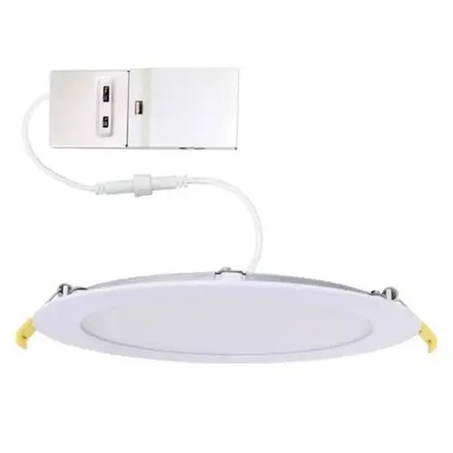 Commercial Slim Downlight With Smooth Trim, Select Cct, 15 Watt, 6", White Commercial Slim Downlight With Smooth Trim, Select Cct, 15 Watt, 6", White