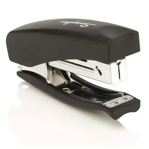Soft Grip Handheld Stapler Fastens Up To 20 Sheets Black