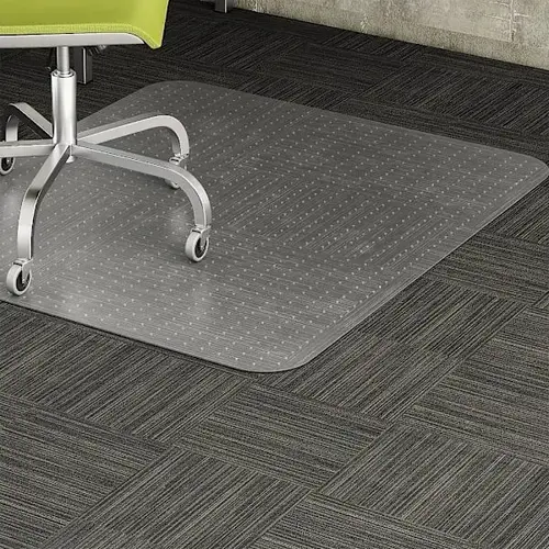 Carpeted Floor Chairmat 60" X 46" X 0.122" Clear Carpeted Floor Chairmat 60" X 46" X 0.122" Clear