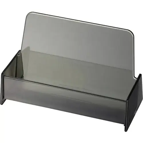 Business Card Holder 3.9" X 2.4" X 1.9" Plastic Smoke