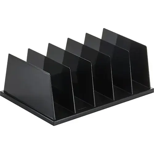 Desktop Sorter 5 Slots 13.5" X 9" Height X 5" Plastic Black Desktop Sorter 5 Slots 13.5" X 9" Height X 5" Plastic Black