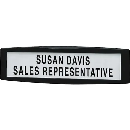 Partition Additions Name Plate 9" X 2.5" X 0.8" Dark Graphite Partition Additions Name Plate 9" X 2.5" X 0.8" Dark Graphite