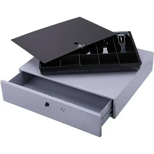 Gray 3.8" X 17.8" X 15.8" Removable Tray Cash Drawer Gray 3.8" X 17.8" X 15.8" Removable Tray Cash Drawer
