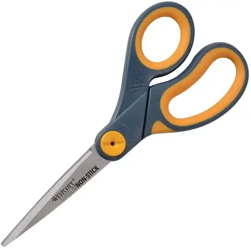 8" Titanium Bonded Scissors Pointed Tip Gray / Yellow 8" Titanium Bonded Scissors Pointed Tip Gray / Yellow