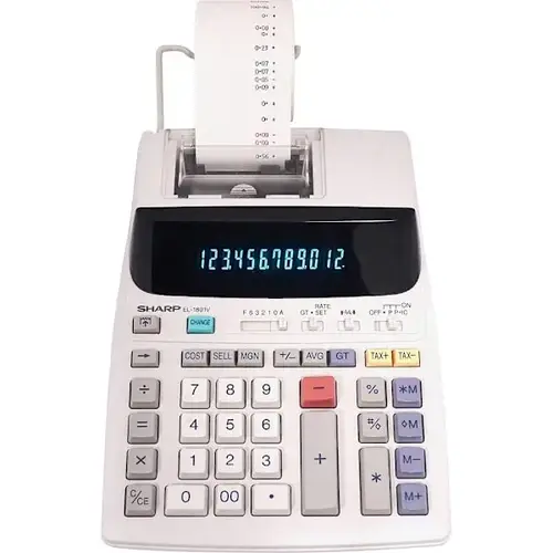 El1801v Two-Color Printing Desktop Calculator 10" X 7.6" X 2.4" Black/Red