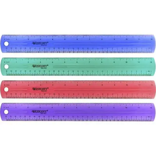 12" Acrylic Ruler With Hanging Hole 12" Acrylic Ruler With Hanging Hole