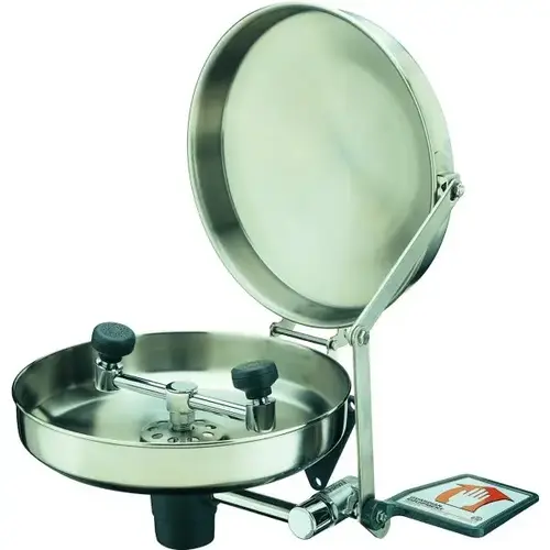 Wall Mounted Eye Wash With Stainless Steel Bowl And Cover Wall Mounted Eye Wash With Stainless Steel Bowl And Cover