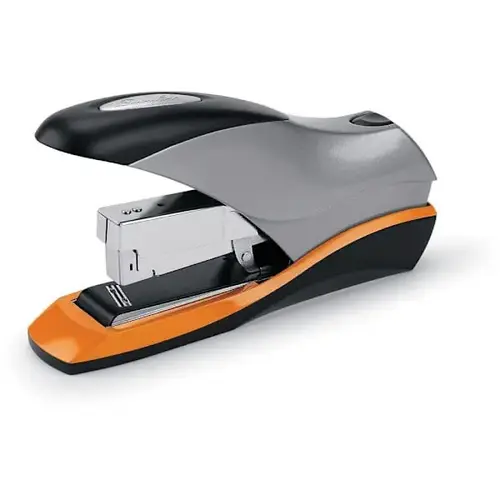 Optima 70 Desk Stapler Fastens Up To 70 Sheets Silver / Orange Optima 70 Desk Stapler Fastens Up To 70 Sheets Silver / Orange
