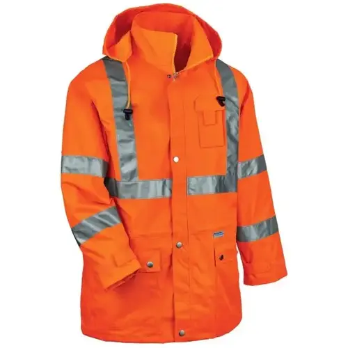 8365 L Orange Type R Class 3 Rain Jacket 8365 L Orange Type R Class 3 Rain Jacket