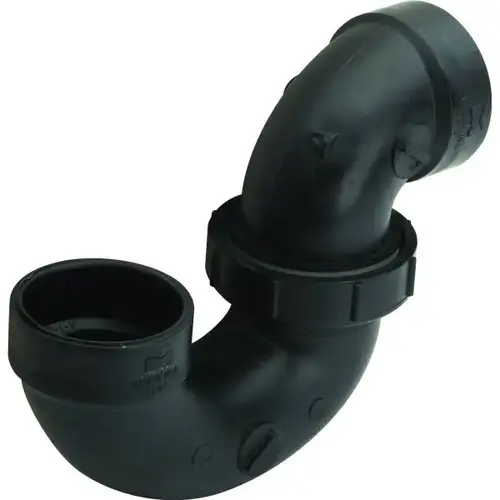 1-1/2" Abs Dvw P-Trap With Union Black 1-1/2" Abs Dvw P-Trap With Union Black