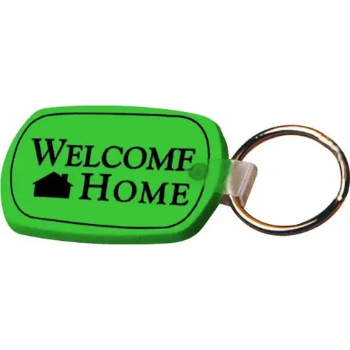 Soft Flexible Key Tag, Translucent Green, Oval Soft Flexible Key Tag, Translucent Green, Oval
