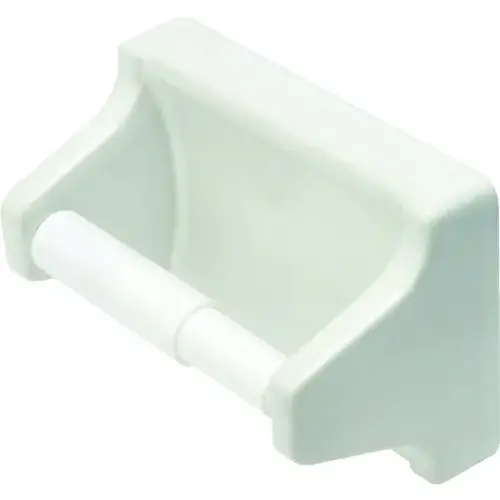 One-Piece White Plastic Toilet Paper Holder Concealed Mount One-Piece White Plastic Toilet Paper Holder Concealed Mount