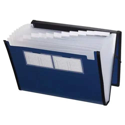 Metallic Blue Poly Professional Expanding File Metallic Blue Poly Professional Expanding File