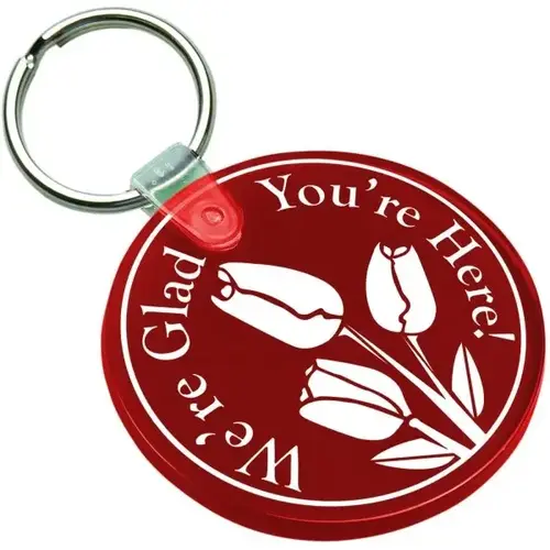 Hd Supply 6000R TRANS RED ROUND Soft Flexible Key Tag Translucent Red ...