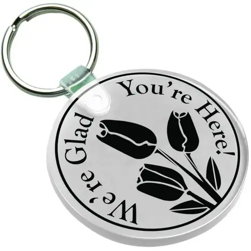 Soft Flexible Key Tag, Solid White, Circle Soft Flexible Key Tag, Solid White, Circle