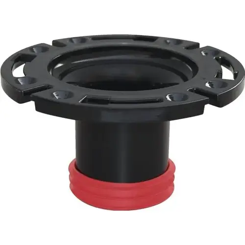Pushtite Black 3" Gasket Closet Flange, Inside Fit, Swivel Ring