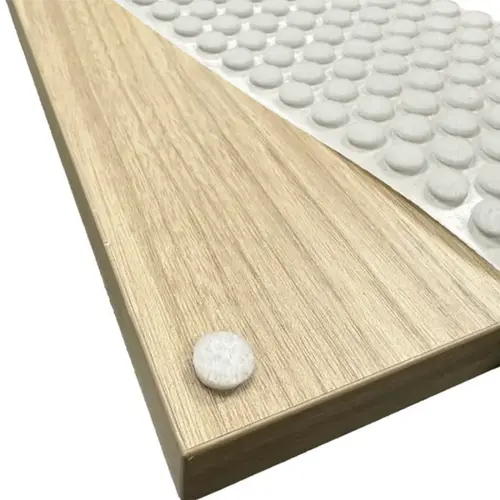 Felt Bumpers, White Adhesive Backed 3/8" Diameter, 1/8" Thickness - 1000 Box Quantity