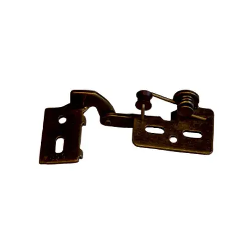 Youngdale Free Swinging 1/2" Overlay Pin/Knife Hinge, Screw-on Bright Brass