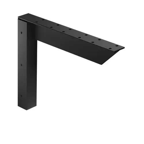Rakks Flush Mount Bench Bracket Black 14-1/4"H x 18-1/4"L Rakks Flush Mount Bench Bracket Black 14-1/4"H x 18-1/4"L