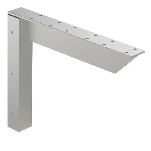 Rakks Flush Mount Bench Bracket Clear Anodized 14-1/4"H x 18-1/4"L Rakks Flush Mount Bench Bracket Clear Anodized 14-1/4"H x 18-1/4"L