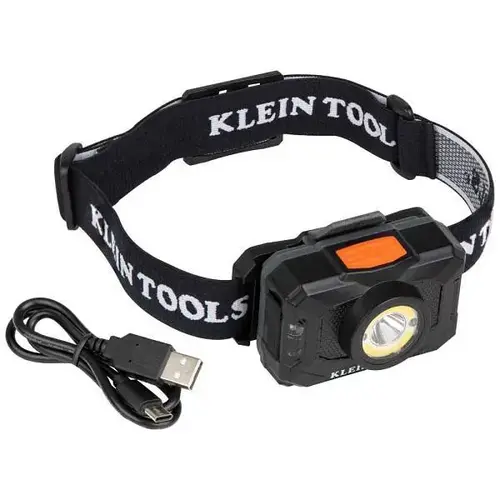 Rechargeable LED Headlamp, Lithium-Ion, Black, Bracket, Fabric Strap, USB-C Sharging Cord Rechargeable LED Headlamp, Lithium-Ion, Black, Bracket, Fabric Strap, USB-C Sharging Cord