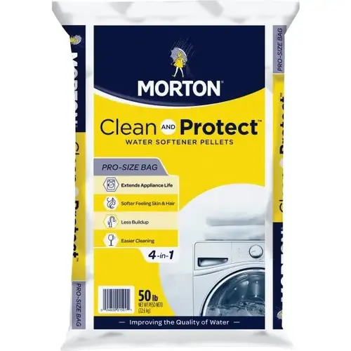 Water Softening Salt Pellets With 2 Mild Cleaning Acids 50 Lb Bag