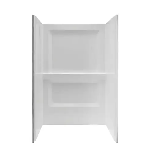 Durawall 48"Wx34"Dx73-1/4"H White Shower Wall Surround