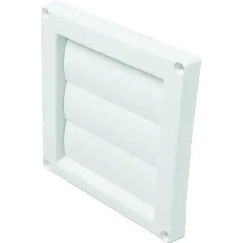 4" Louvered Vent Hood-White