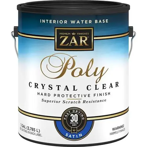 1 Gal. Satin Poly Crystal Clear Int Wb 1 Gal. Satin Poly Crystal Clear Int Wb