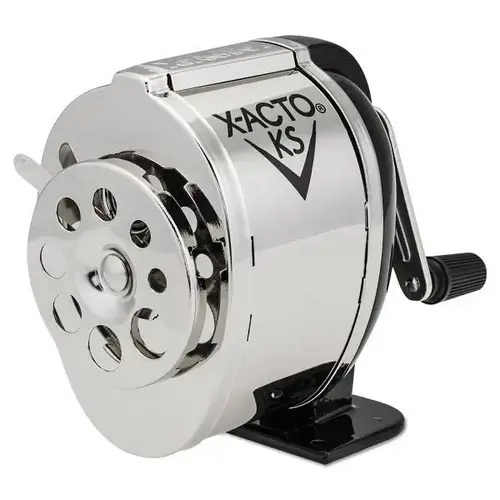 Ks Manual Classroom Pencil Sharpener Black/Nickel Ks Manual Classroom Pencil Sharpener Black/Nickel