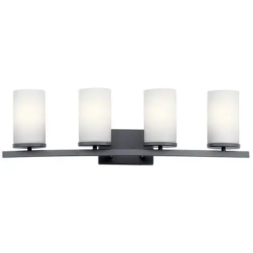 Crosby 4-Light Vanity, Damp Rated, Dimmable, 31 In. W X 8.75 In. H, Matte Black