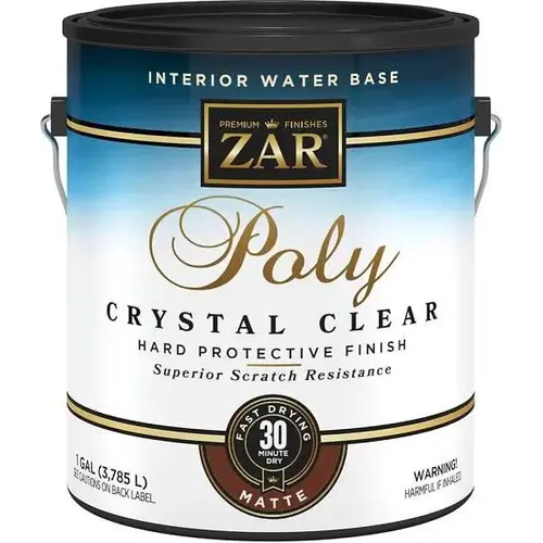 1 Gal. Matte Poly Crystal Clear Int Wb 1 Gal. Matte Poly Crystal Clear Int Wb