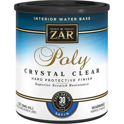 1 Qt. Satin Poly Crystal Clear Int Wb