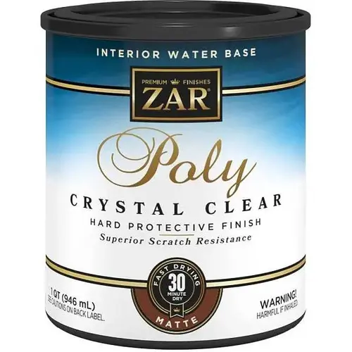 1 Qt. Matte Poly Crystal Clear Int Wb