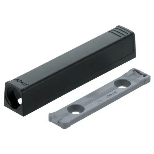 Tip-On Push to Open In-Line Adaptor Plate, Black Tip-On Push to Open In-Line Adaptor Plate, Black