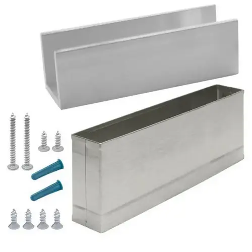 Partition Pilaster Shoe Kit, 1.25" x 7" Stainless Steel Partition Pilaster Shoe Kit, 1.25" x 7" Stainless Steel