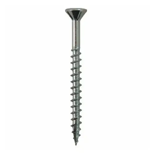 #8 x 2" Flat Head Assembly Screw Square Drive - Type 17 Auger Point Coarse Thread Zinc, - 4000/Box #8 x 2" Flat Head Assembly Screw Square Drive - Type 17 Auger Point Coarse Thread Zinc, - 4000/Box