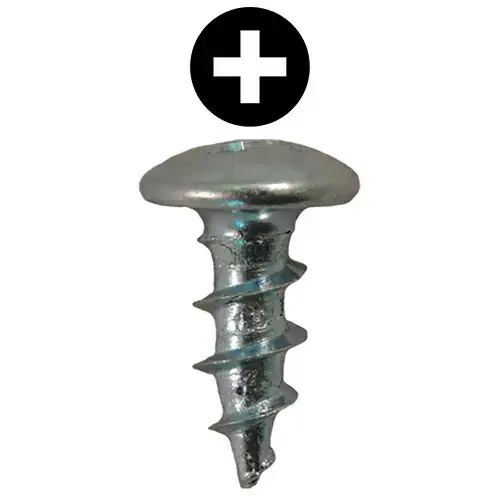 #8 x 7/16" Truss Head Hinge and Drawer Slide Installation Screw Phillips Drive - Sharp Point Coarse Thread Zinc, - 5000/Box #8 x 7/16" Truss Head Hinge and Drawer Slide Installation Screw Phillips Drive - Sharp Point Coarse Thread Zinc, - 5000/Box