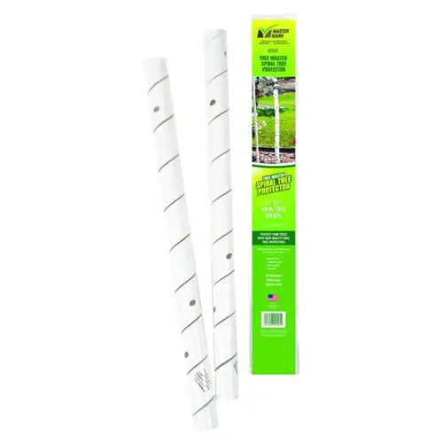 4 In. W. x 24 In. L. Spiral Tree Protector White - pack of 2 4 In. W. x 24 In. L. Spiral Tree Protector White - pack of 2