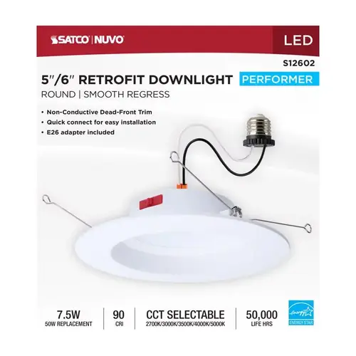 Frost White 5-6 in. Aluminum LED Dimmable Recessed Downlight 8W Frost White 5-6 in. Aluminum LED Dimmable Recessed Downlight 8W