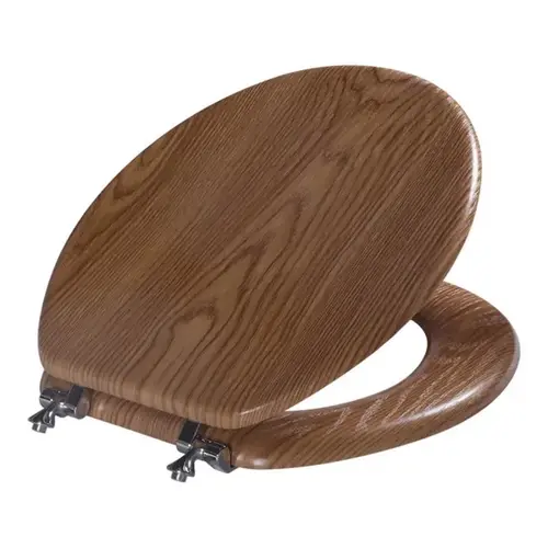 Toilet Seat Sheridan Round Oak Wood Oak Toilet Seat Sheridan Round Oak Wood Oak
