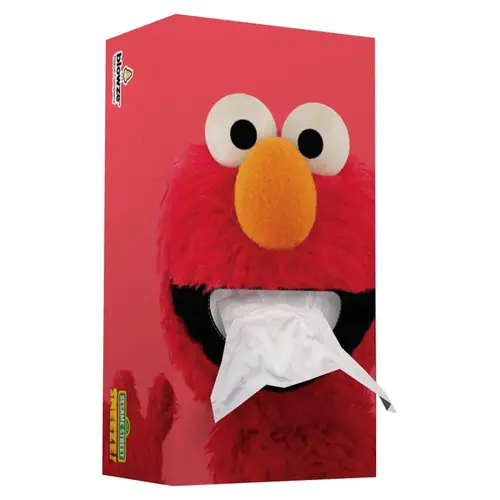 Facial Tissue Sesame Street 124 ct Red - pack of 24 Facial Tissue Sesame Street 124 ct Red - pack of 24