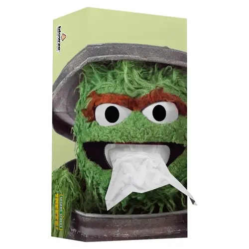 Facial Tissue Sesame Street 124 ct Green Facial Tissue Sesame Street 124 ct Green