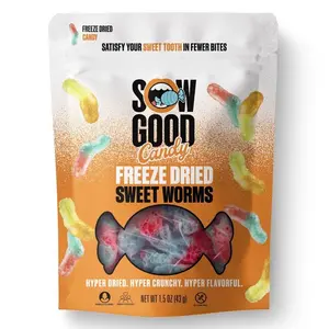 Sow Good 26005448 Candy Bites Freeze Dried Sweet Worms 1.5 oz
