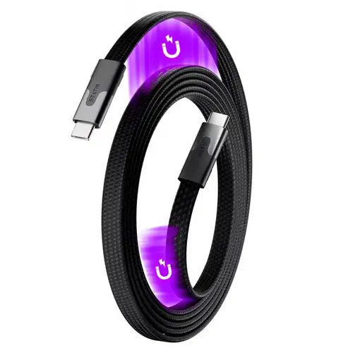 Cable MagStack Slim USB-C to USB-C 6.6 ft. Black Black Cable MagStack Slim USB-C to USB-C 6.6 ft. Black Black