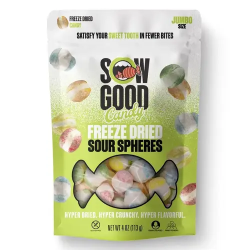 Candy Bites Freeze Dried Sour Spheres 4 oz Candy Bites Freeze Dried Sour Spheres 4 oz