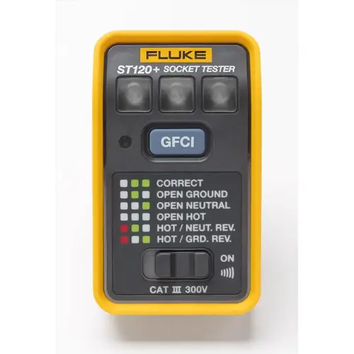 AFCI/GFCI Electrical Outlet Tester ST120+ Analog Yellow AFCI/GFCI Electrical Outlet Tester ST120+ Analog Yellow