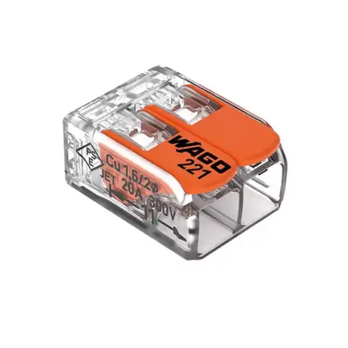 2-Wire 2-Port Lever Connector (10-Pack) Orange 2-Wire 2-Port Lever Connector (10-Pack) Orange