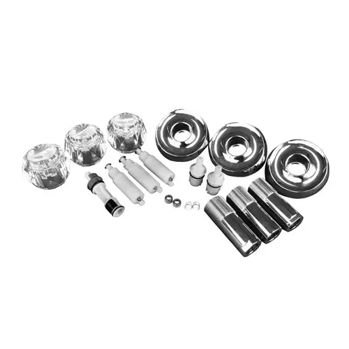 3-Handle Remodeling Kit For Delta Chrome Tub and Shower Chrome 3-Handle Remodeling Kit For Delta Chrome Tub and Shower Chrome